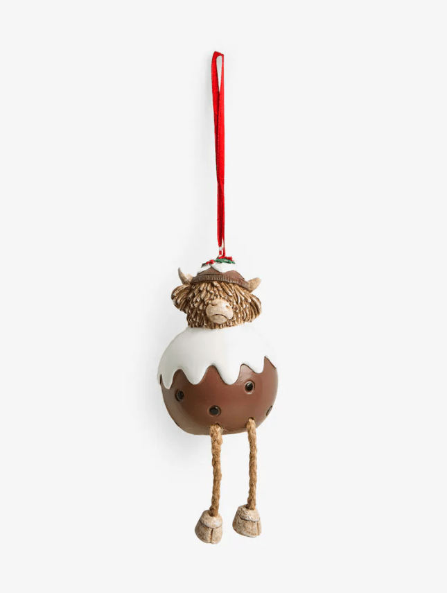 Brown cow tree decoration