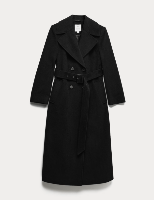 Black belted coat
