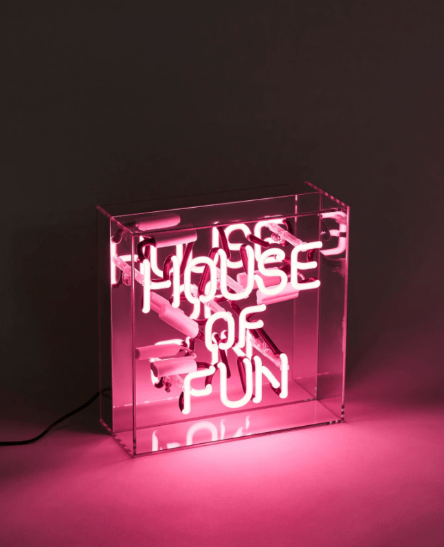 'House of Fin' light up sign
