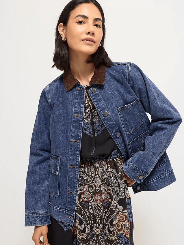 Female wears denim jacket