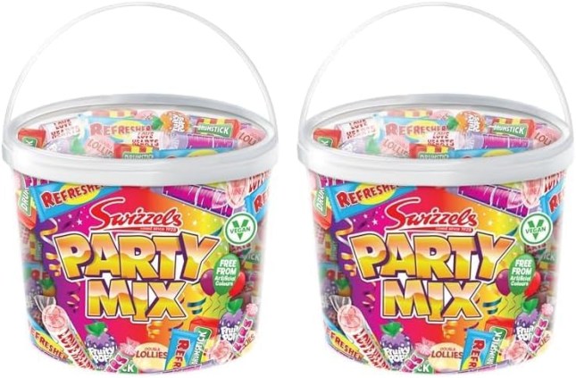Two tubs of sweets from Swizzels