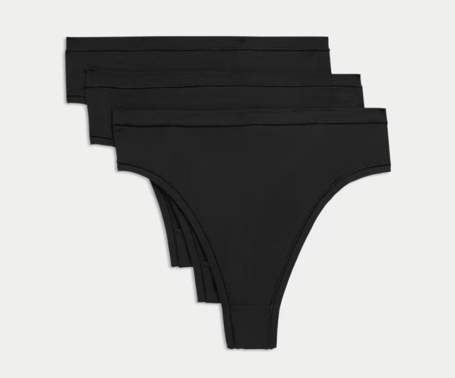 3pk Flexifit Modal High Waisted Thongs from M&S