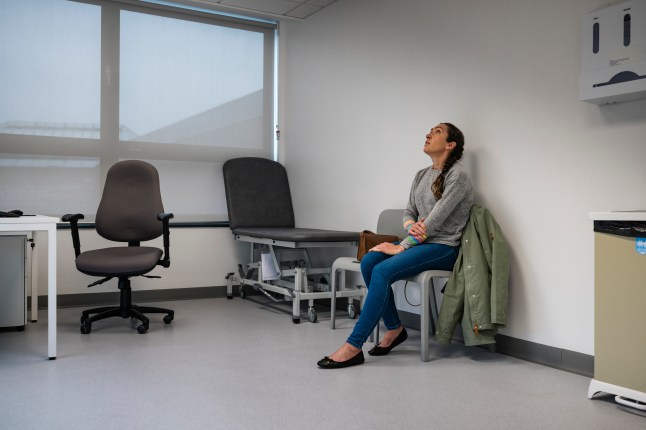 Waiting in Doctors Examination Room