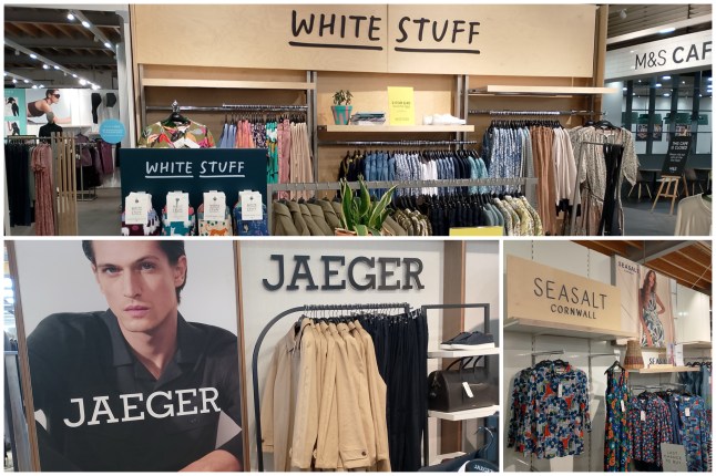 M&S White Stuff, Seasalt, and Jaegar concessions at Cheshire Oaks branch.