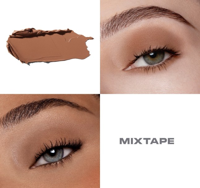 The Morphe shadow in Mixtape on two different eyes