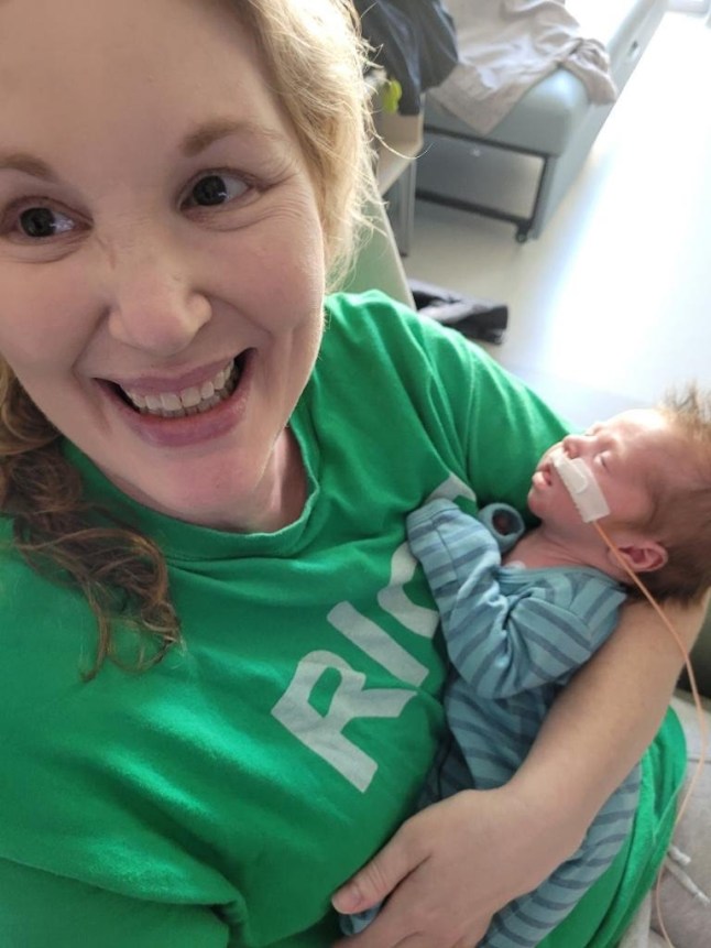 Staci Marklin with son Gunnar.