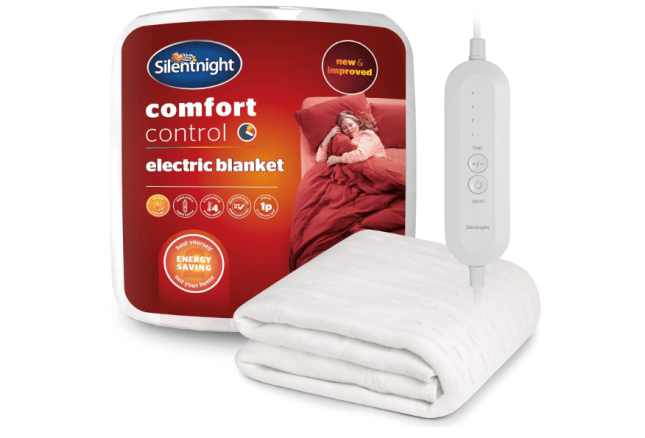 White blanket with remote from Silentnight