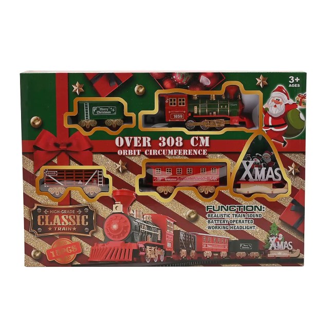 Box with traintrack and trains