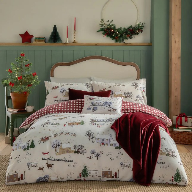 Festive white bedding