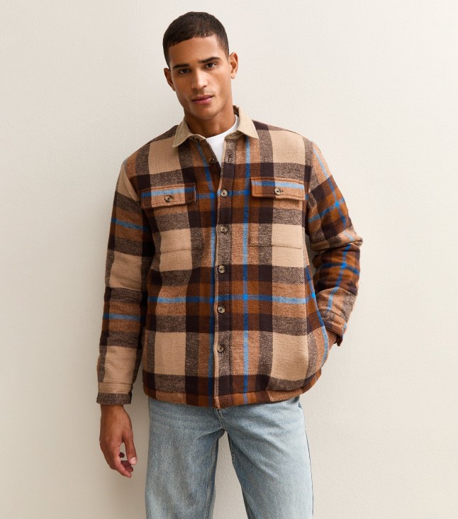 Male wears checked jacket