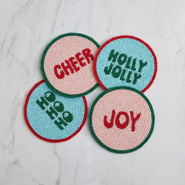 Beaded coasters