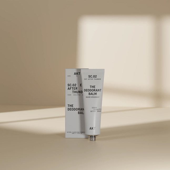 Pale blue tube of cream product