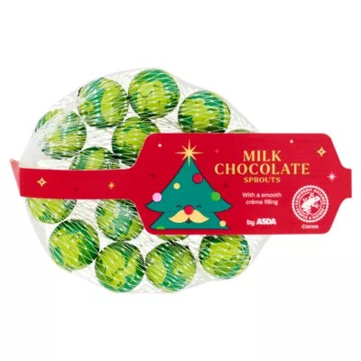 Small green chocolate balls