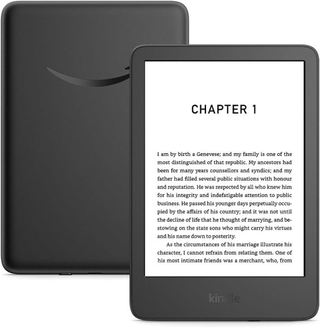 Black Amazon Kindle device