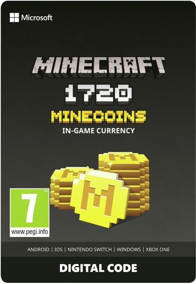 Microsoft Minecraft 1720 Minecoins Digital Download