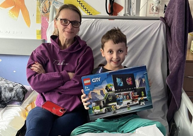 Pic from Kennedy News/ Ania Hough (Pictured:JAMIE HOUGH, NOW 10, DURING HIS FIRST FIVE WEEKS IN HOSPITAL FOLLOWING HIS DIAGNOSIS.) A mum thought her son was being 'silly' by not walking properly until discovering it was a symptom of cancer - claiming their Christmas Day walk 'saved his life'. Ania Hough, from Staplehurst in Kent, said her then eight-year-old son Jamie Hough had first complained of a headache in October 2023 and started vomiting. Initially, the mum-of-two thought he had picked up a school sickness bug but after calling 111 she took him to A&E at Maidstone Hospital in Kent. DISCLAIMER: While Kennedy News and Media uses its best endeavours to establish the copyright and authenticity of all pictures supplied, it accepts no liability for any damage, loss or legal action caused by the use of images supplied and the publication of images is solely at your discretion. SEE KENNEDY NEWS COPY - 0161 697 4266