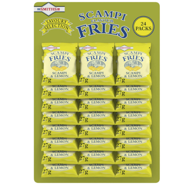Image of Smith's Savoury Selection Scampi & Lemon Fries (24 Pack) from Amazon
