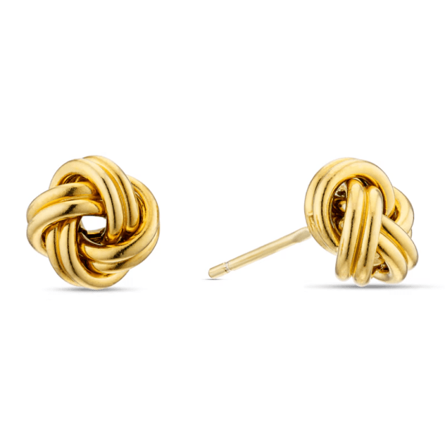 Gold knot earrings