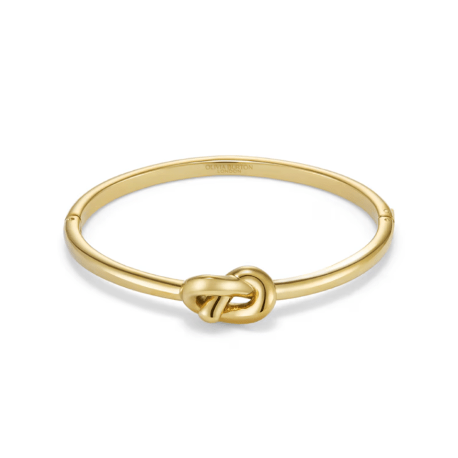 Gold bracelet with knot detail