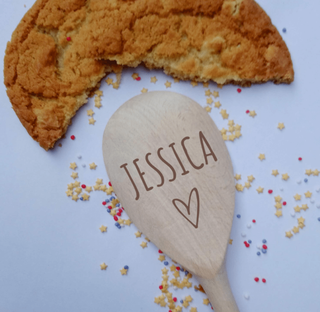 Woodern spoon with name on