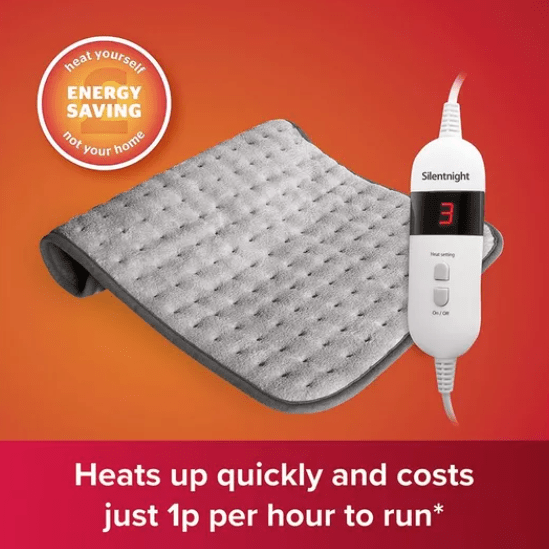 Heated pad on orange background