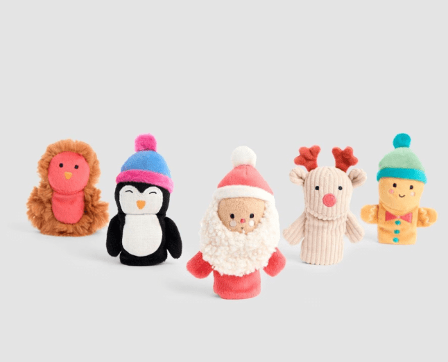 Festive characters as finger puppets