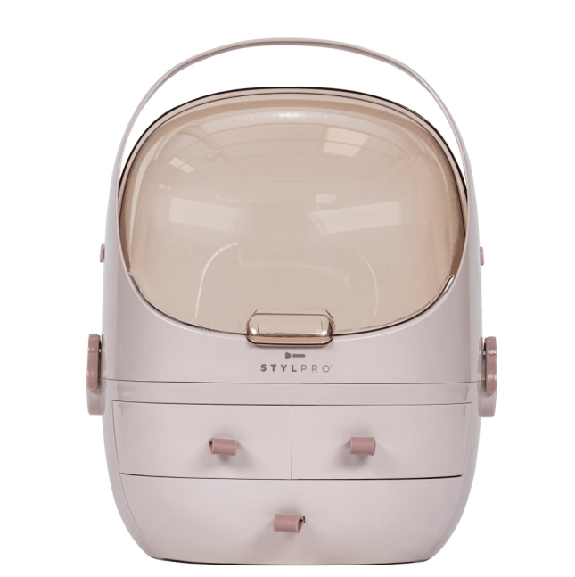 Light pink skincare storeage item