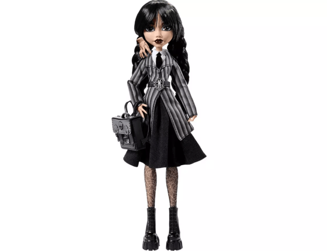 Doll with black, gothic outfit