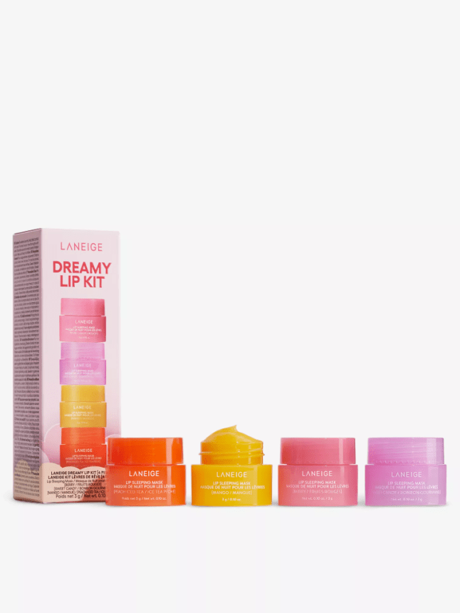 Colourful pots of lip balm