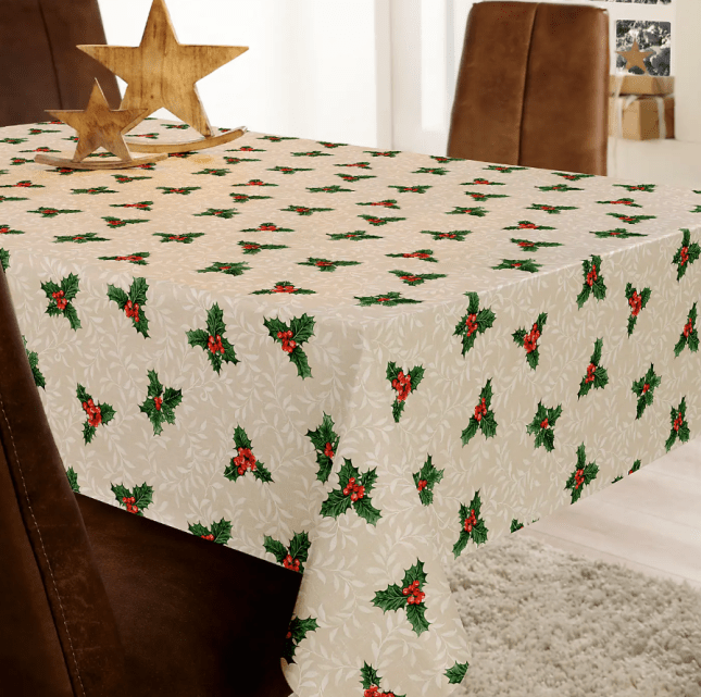 Holly printed PVC table cloth