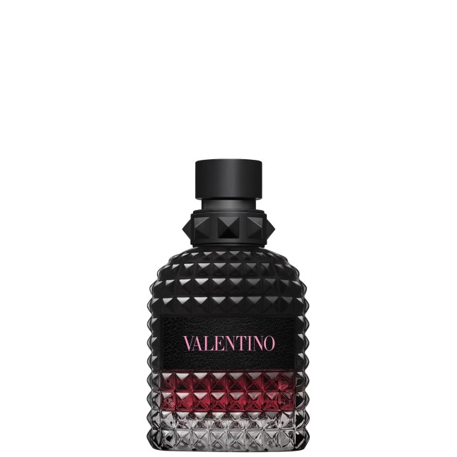 Bottle of fragrance with studding