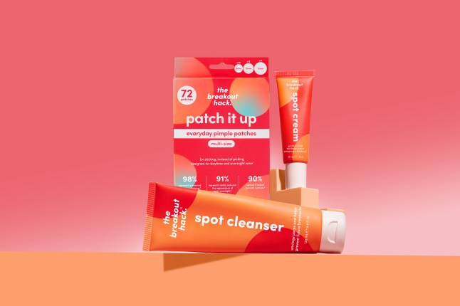 Colourful skincare products