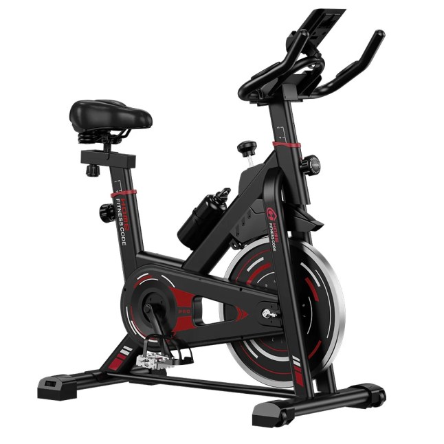Black exercise bike