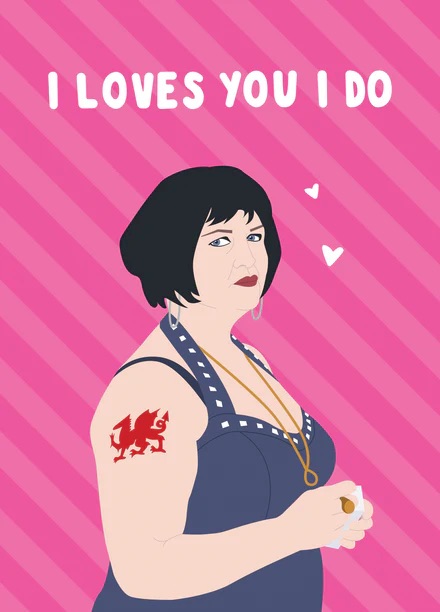 Cartoon charater I Loves You I Do Card