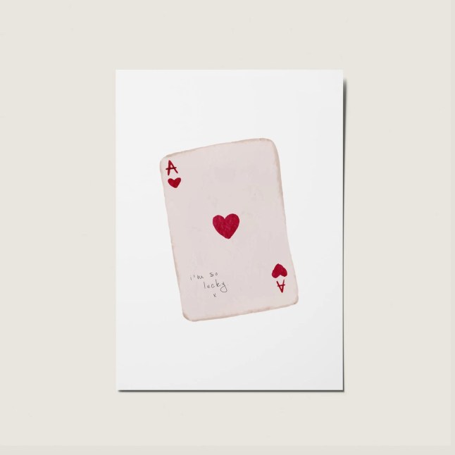 Playing card card