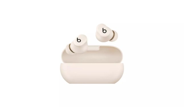 Cream earphones