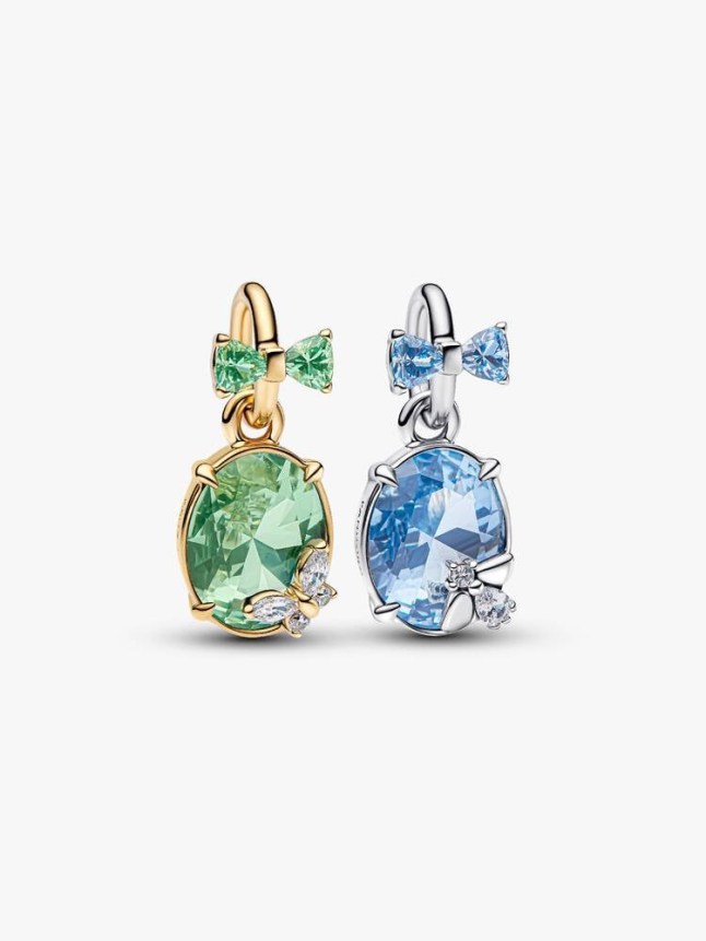Green and blue charms