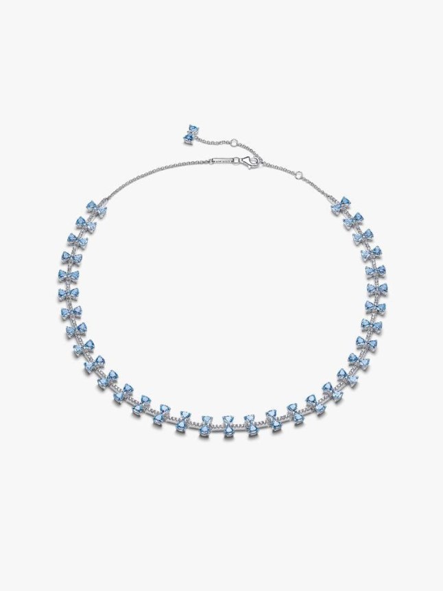 Blue diamond necklace