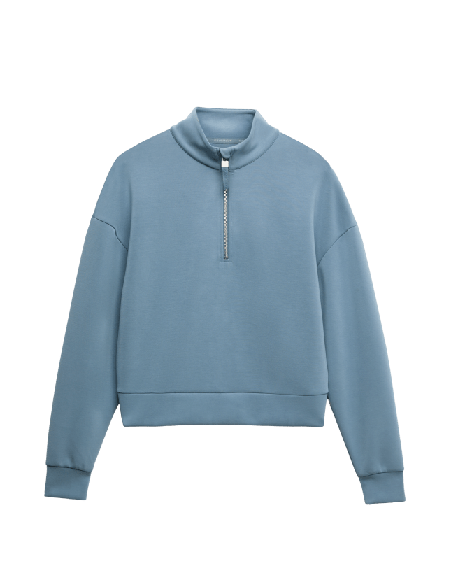 Blue 3/4 zip jumper