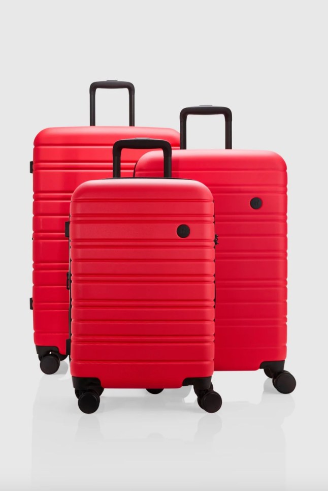 Red suitcases