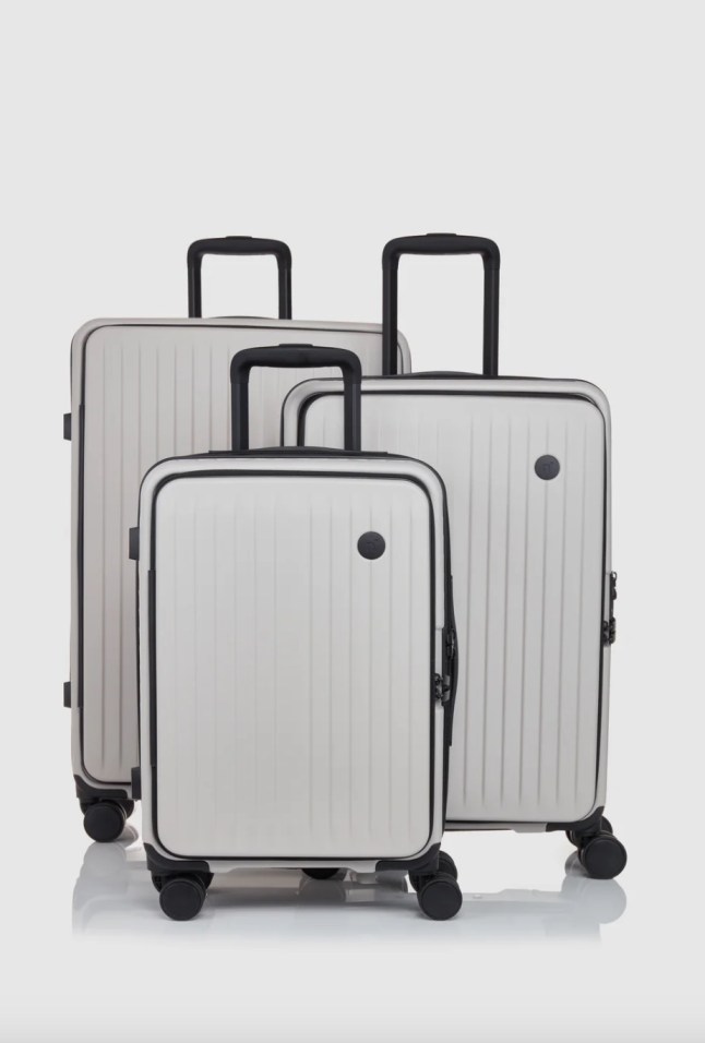 Silver suitcases
