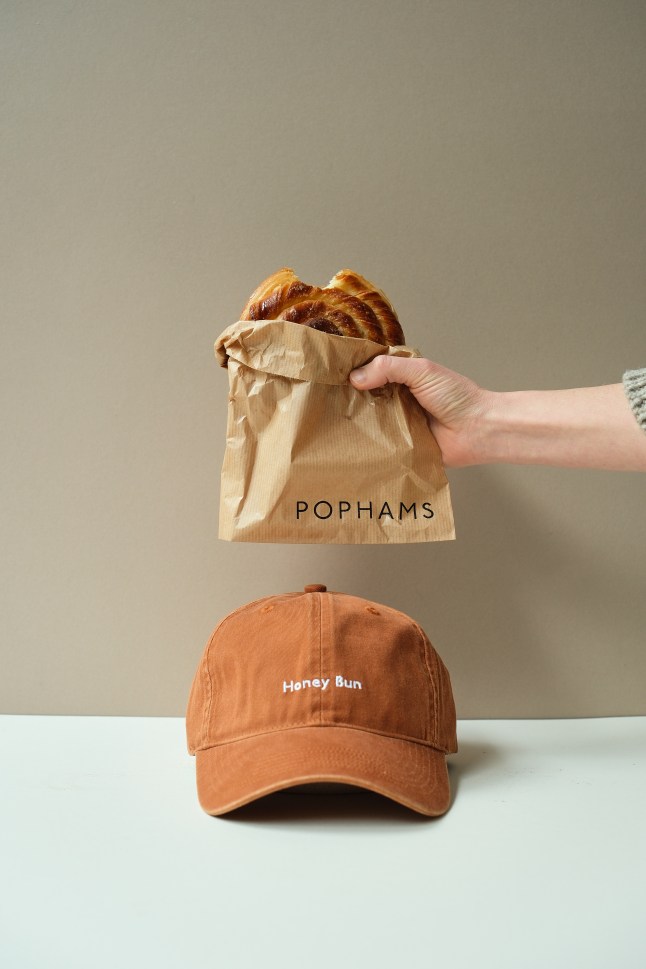 Baseball hat and pastry