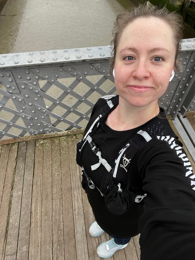 Female in running gear