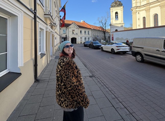 Eleanor Noyce on holiday in Vilnius, Lithuania.