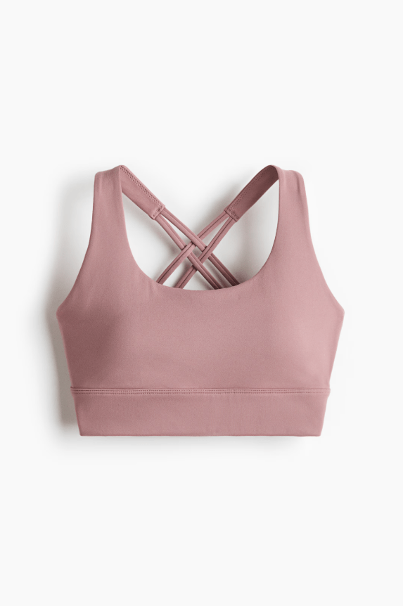 Dusty pink sports bra