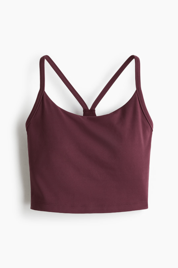 Burgundy vest top