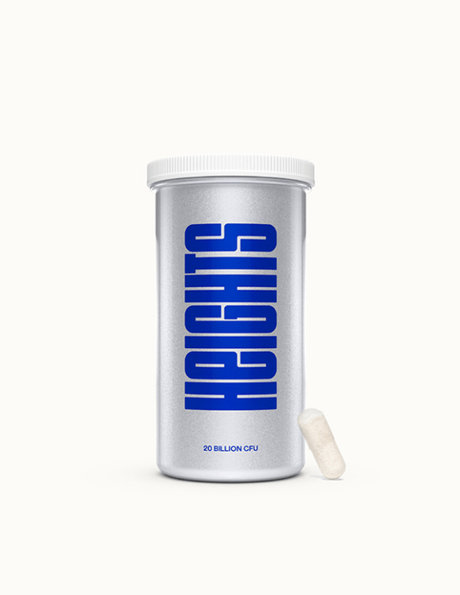 Silver capsule with white lid