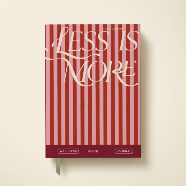 Red and pink stripe note book