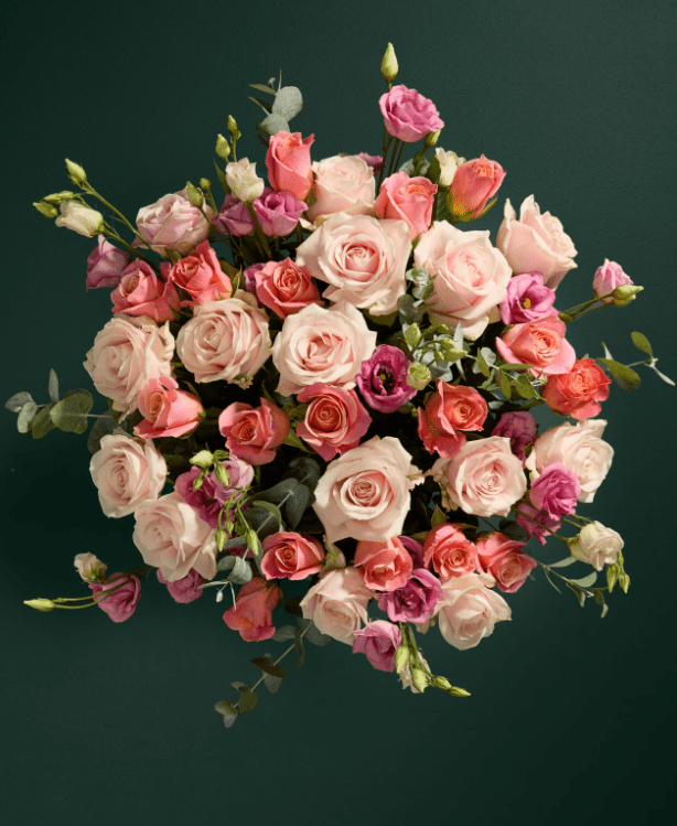 Pink Rose & Eucalyptus Bouquet