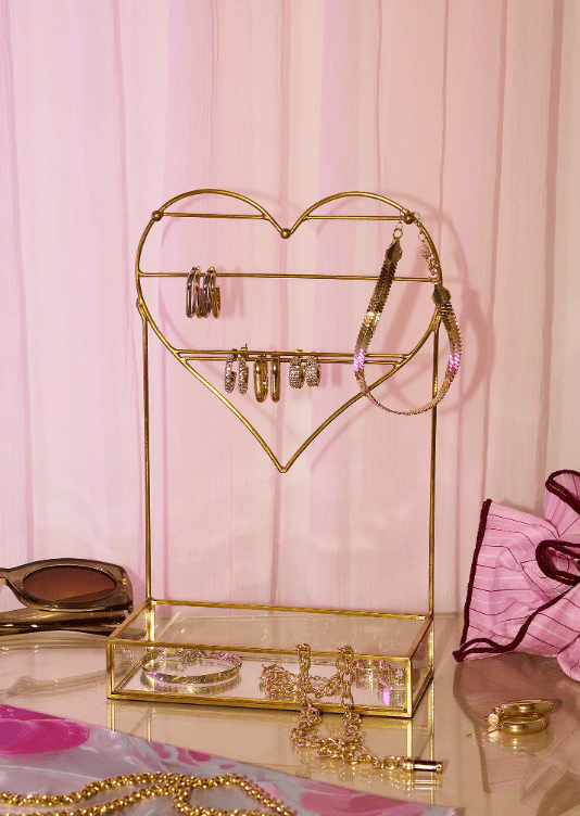 Heart shaped jewellery holder
